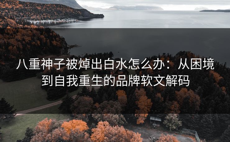 八重神子被焯出白水怎么办：从困境到自我重生的品牌软文解码